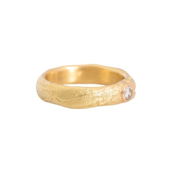 Ring mit Brillant ca. 0,12 ct,