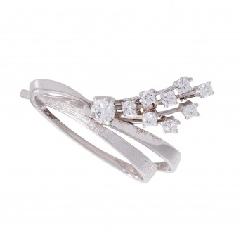 Brosche mit Brillanten von zus. ca. 1,4 ct,