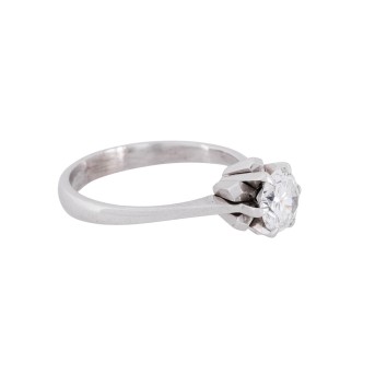 Solitärring mit Brillant von ca. 0,8 ct,