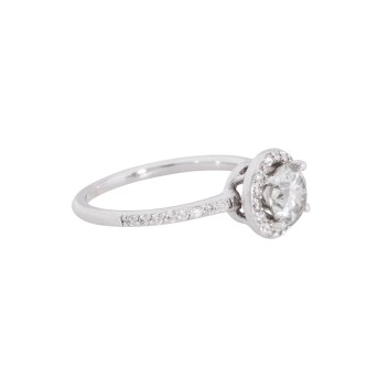 Ring mit Brillant von 1,02 ct,