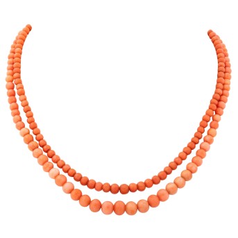 2-reihige Korallenkette im Größenverlauf von 3,5-7 mm,