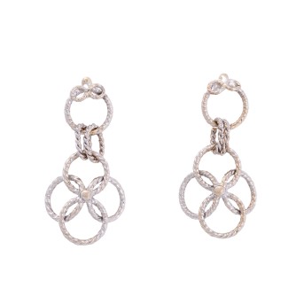 Paar Ohrstecker mit cordierten Ösen,