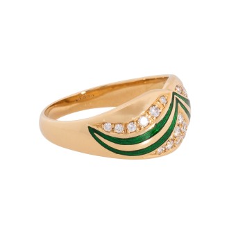 VICTOR MAYER ring with 20 diamonds,