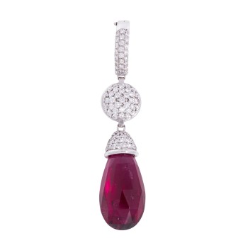 Pendant, esp. with 1 very fine rubellite briolette 16,66 cts. 