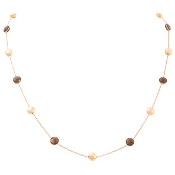 CHIMENTO CHIMENTO Collierkette mit 9 Rauchquarzen