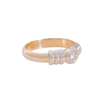 Solitärring mit Brillant ca. 0,30 ct,