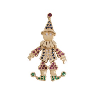 Anhänger 'Harlekin', Gliedmaßen beweglich,