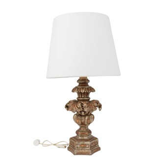 Dekorative Tischleuchte im antiken Stil.