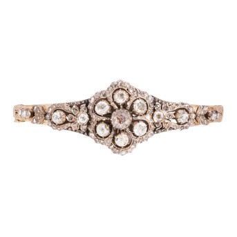 Bangle with rose-cut diamonds 