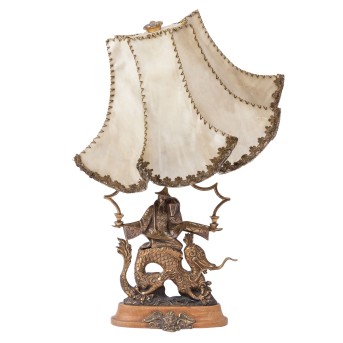 Chinoiserie-Tischlampe, um 1920.