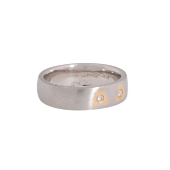 Bandring mit 3 Brillanten zus. 0,12 ct (punz.),