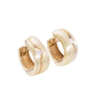 Paar Creolen mit 2 Brillanten