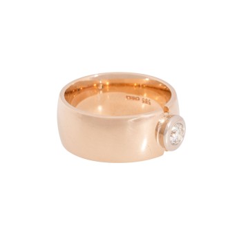 CHRIST ring with brilliant-cut diamond,