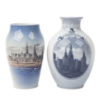 ROYAL COPENHAGEN ROYAL COPENHAGEN 2 Vasen, um 1926.