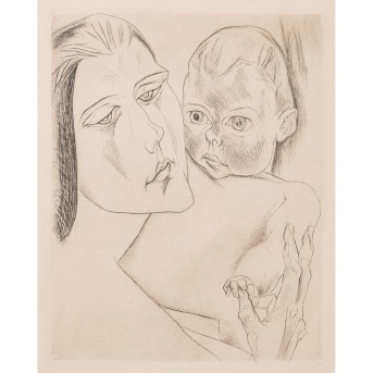 NAUEN, HEINRICH (1880-1940), 'Mutter mit Kind',