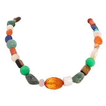Necklace with numerous gemstones, 