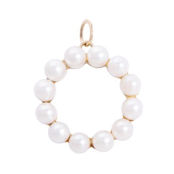 Anhänger mit 12 Zuchtperlen,