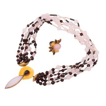 2-piece jewelry set ring and necklace 