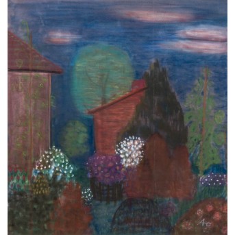 MONOGRAMIST DES 20. JAHRHUNDERTS 'Garten bei Nacht'