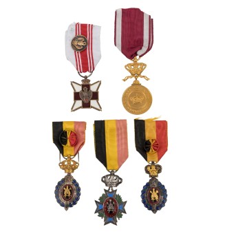 Belgien - 4-teiliges Konvolut von diversen Auszeichnungen,