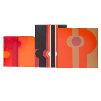 BECK, GERLINDE (1930-2006), 4 abstrakte Kompositionen,