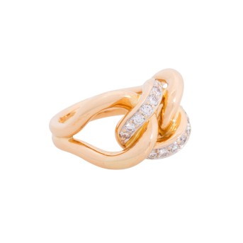 Ring with 16 brilliant-cut diamonds,