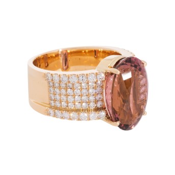 Klassischer Ring mit Turmalin ca. 10,21 ct