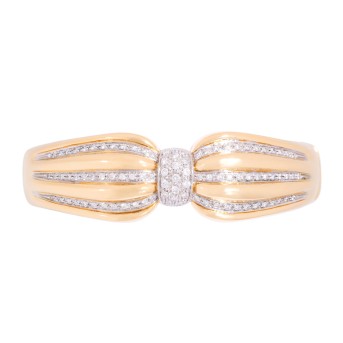 Armreif mit 93 Brillanten zus. ca. 1,3 ct,