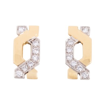 Paar Ohrstecker mit 14 Brillanten,