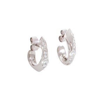 WEMPE WEMPE Paar Halbcreolen mit 2 Brillanten,