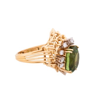 SCHILLING SCHILLING Cocktailring mit feinem Peridot und Brillanten