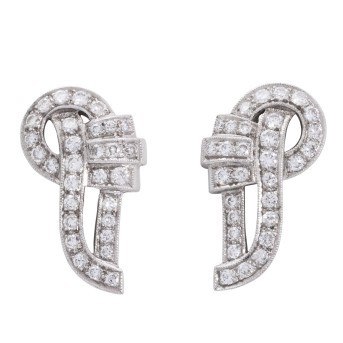 Paar Ohrstecker mit 60 Brillanten