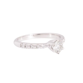 Ring with brilliant-cut diamond approx. 0.35 ct, 