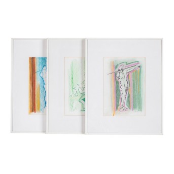 KÜNSTLER/IN 20./21. Jh., 3 Figürliche Kompositionen,