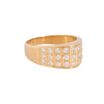 Ring mit 27 Achtkantdiamanten