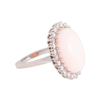 Ring mit Engelshautkoralle,
