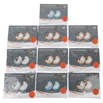 BRD 10€ Münzen mit Polymerring -