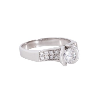 Ring mit Brillant von ca. 0,60 ct