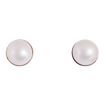 Paar Ohrclip mit Mabé-Perlen,