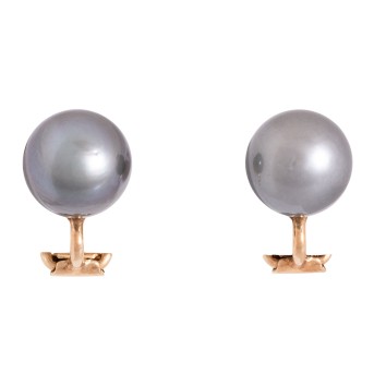 Paar Ohrclip mit 2 Tahitiperlen,