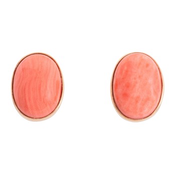 Paar Ohrclips mit Koralle,