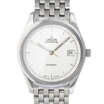 UNION GLASHÜTTE UNION Glashütte Neo-Vintage 'Diplomat' Herrenuhr, Ref. 26-11-03-04-10. Full Set 2001.