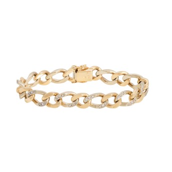 Panzerkette mit 60 Achtkantdiamanten,