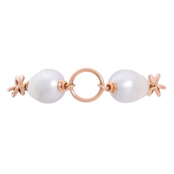 Link bracelet with 4 South Sea pearls,  