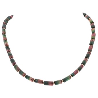 Kette mit zweifarbigen Turmalinen,