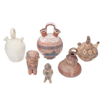 Keramikkonvolut, SÜDAMERIKA, 6-tlg.: