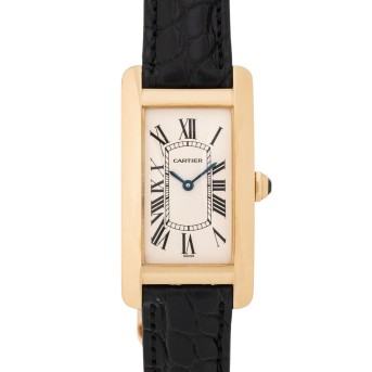 CARTIER CARTIER Tank Américaine Ref 1720 Herrenuhr von 1995 mit Papieren.