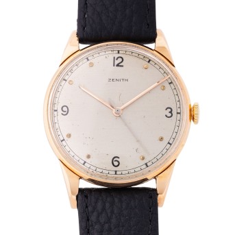 ZENITH Vintage 18K rose gold men's watch. 