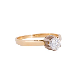 Solitaire ring with brilliant-cut diamond approx. 0.50 ct, 