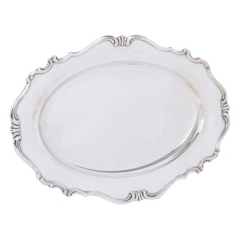 WILKENS WILKENS ovales Tablett, 800 Silber, ca. 1925.